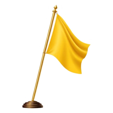 Design a premium TDP flag emoji with rich yellow background and elegant black bicycle symbol. Flat vector style, slightly glossy but minimal, high contrast, no text, no shadows. Square 1:1, transparent background, luxury emoji look for Instagram highlights.without cycle only plain flag sticker
