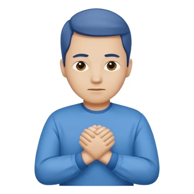 stand and wait with folded hands sticker