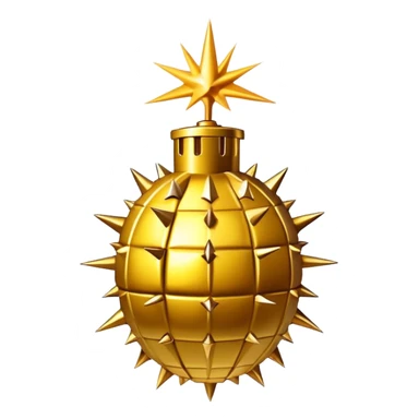Golden grenade bomb spikes  sticker