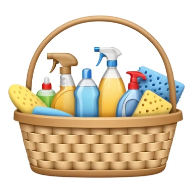 cleaning basket with nuteral color sticker