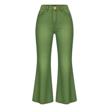 Green flared trousers sticker