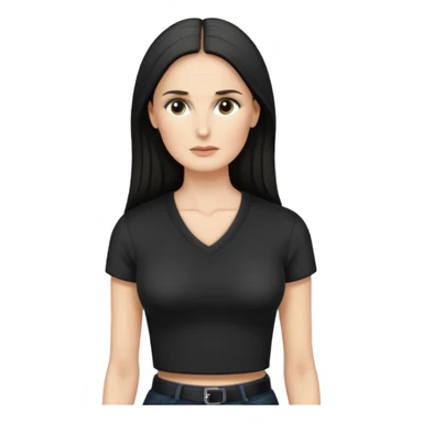 Demi Moore serious up to the waist sticker