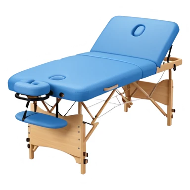 massage table blue sticker