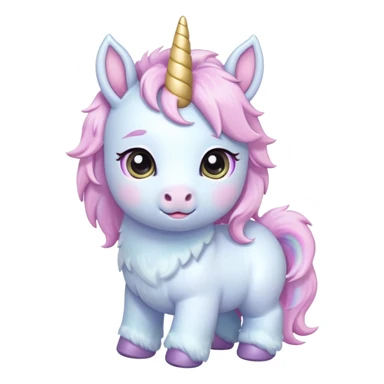 baby unicorn, chibi full body sticker