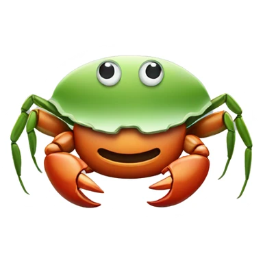 Crab with money sticker