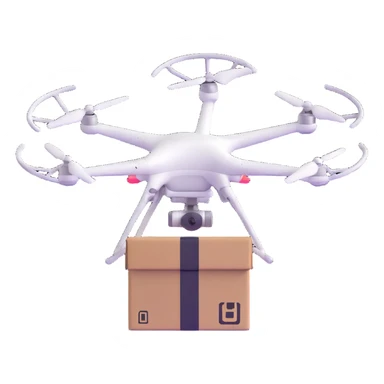 quadcopter drone delivering box sticker