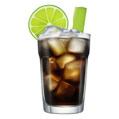 Diet Coke in a glass with ice and a lime  sticker