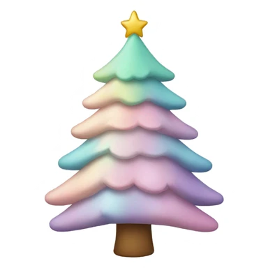 Pastel Christmas tree sticker