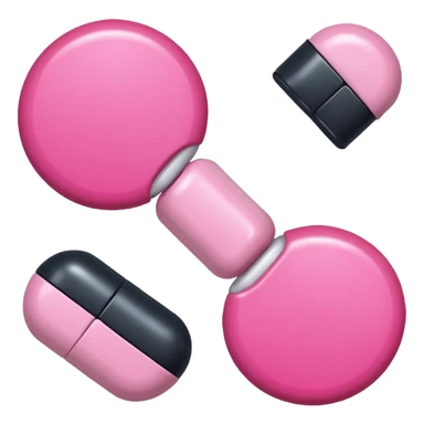 pink and white medications sticker