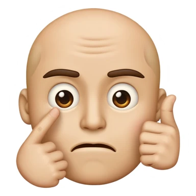 Emoji qui regarde mal avec un sourcil en l’air et l’index au coins de sa bouche et sa bouche dois être comme ça 🫦 sticker