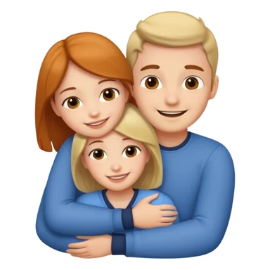 girl with normal girl size boobs hugging two guys sticker