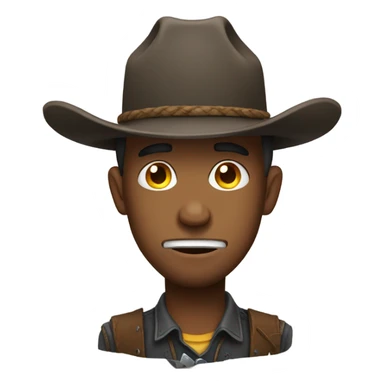 sobbing cowboy sticker