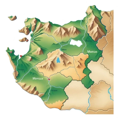 Create the full Moroccan map sticker