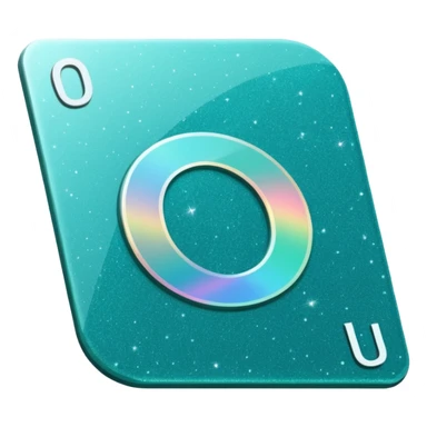 Teal Glittery uno reverse card that says no u in the middle sticker