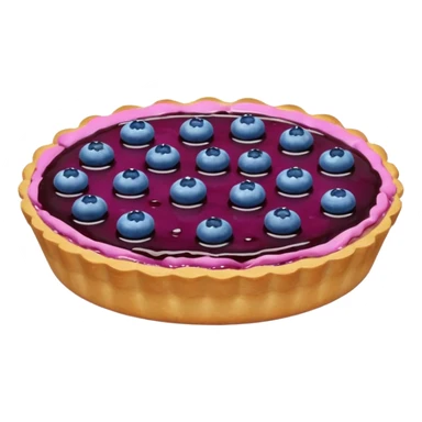 Make an emoji of a blueberry tart (small) that's broken off a bit so you can see the blueberry jam sticker