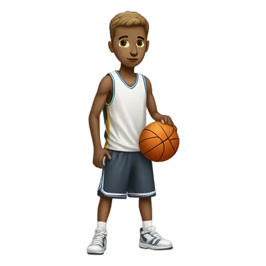 White boy shooting basketball  sticker