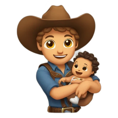 Brock Purdy holding a cowboy baby sticker