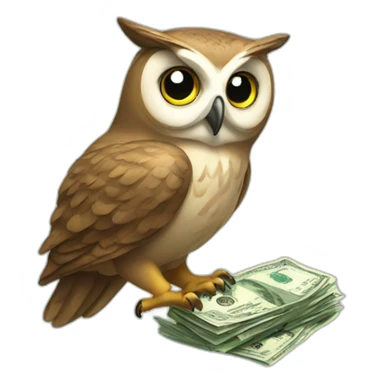 owl brings money sticker