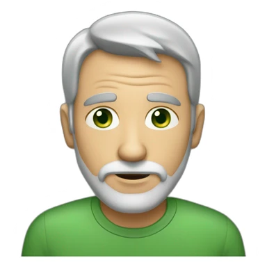 mature-man-with-little-hair,-gray-beard-and-green-eyes sticker