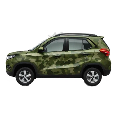Tata punch camo green car side view sticker