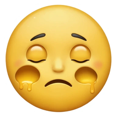 Overstimmed / Sensory Overload, yellow round emoji sticker