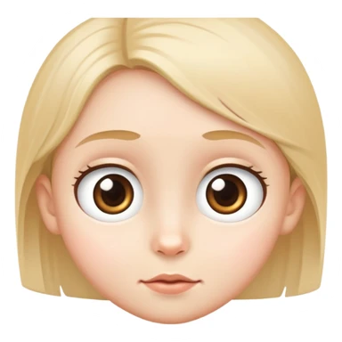 a child's face with big, bright eyes, simple and friendly sticker