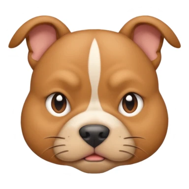 light brown pocket bully facing forwards, head and shoulders sticker