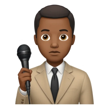 Public Speaker black man with mic sticker