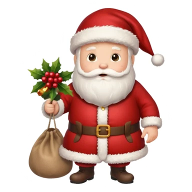 create a realistic santa claus on christmas sticker