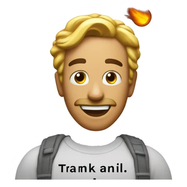 text that says "Thanks James!" covered in fire sticker