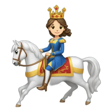 Isabel la Catolica, reina de España montando caballo sticker