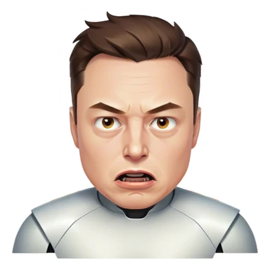angry Elon musk sticker