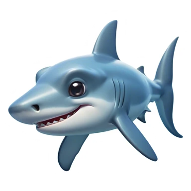 Cinematic Cute Hammerhead Shark Portrait Emoji, Head tilted playfully and inquisitively, with a charming, distinctive hammer-shaped head and wide, expressive eyes on either side, a sleek, smooth body accented by gentle fin curves, Simplified yet irresistibly adorable features, highly detailed, glowing with a soft, inviting ocean glow, high shine, affectionate and lively, stylized with a touch of whimsical marine charm, soft glowing outline, capturing the essence of a mischievous yet endearing hammerhead that seems as if it could swim out of the screen into your heart! sticker