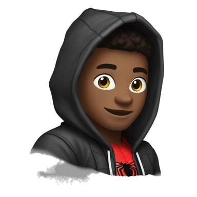 spiderman-miles-morales with hoodie sticker