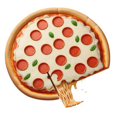 brain shape of pizza  sticker