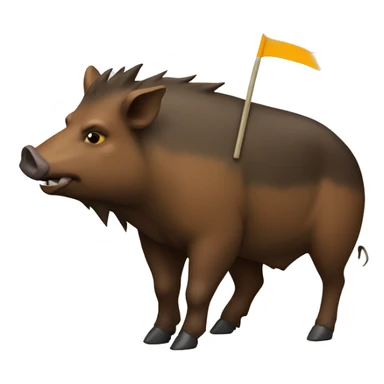 Boar with a bear flag sticker