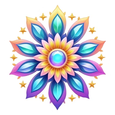 Epic divine legendary celestial flowery complex detailed iridescent gradients aesthetic-scenery-Decorations sticker