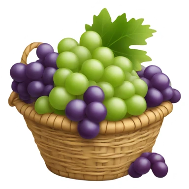 Basket of grapes sticker