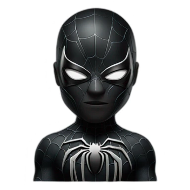 Black Panter with spider man mask sticker