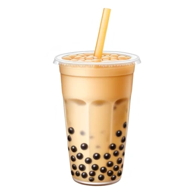 bubble tea with tapioca pearls sticker