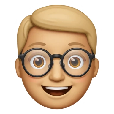 An emoji head with glasses based on the provided photo, variation 4. sticker