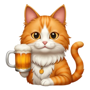 Un chat qui boit une bière sticker