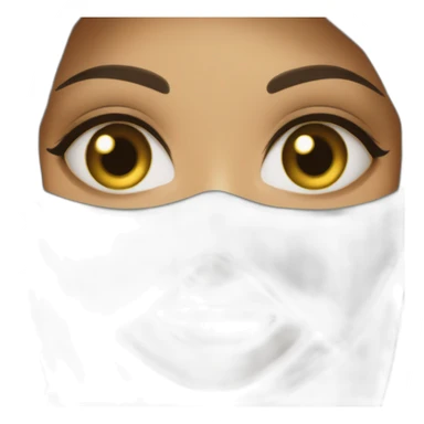 A Muslim girl wearing a niqab with hazel eyes sticker