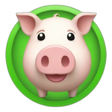 green trader piggy sticker