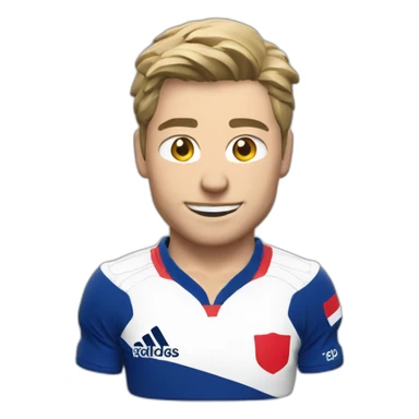 Antoine Dupont platine Rugby with French Shirt sticker