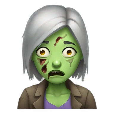 sleepy zombie woman sticker