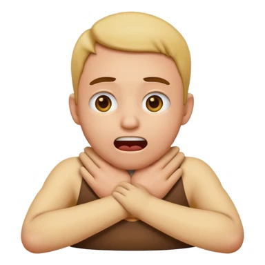 emoji chocking it’s self out with hands around neck sticker