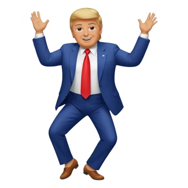 Donald Trump bailando sticker