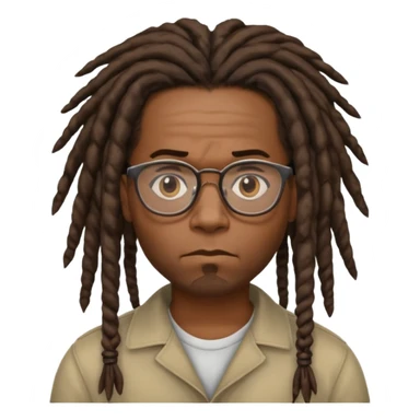A dread head African American thug head only with glasses  sticker