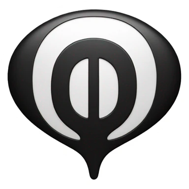 A black oval with a bold white "T" symbol in the center, featuring a vertical line that splits into two curved arms at the top, and two inward-curving black shapes below the arms.  Refer tata company logo sticker